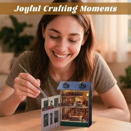 Flever Dollhouse Miniature DIY House Kit Creative Room with Furniture for Romantic Valentine\'s Gift (Magic Store)