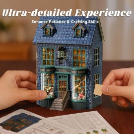 Flever Dollhouse Miniature DIY House Kit Creative Room with Furniture for Romantic Valentine\'s Gift (Magic Store)