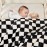Yurhap Checkered Baby Blanket Fleece Baby Blankets for Boys Girls, Ultra Soft Cozy Fluffy Infant Toddler Newborn Receiving Blankets for Crib Stroller, 30\'\'x40\'\', Black