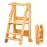 FUNLIO Foldable Montessori Child Standing Tower for Learning, 3 Adjustable Heights Step Stool - Natural