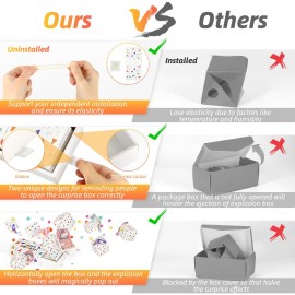 Giftota Happy Birthday Surprise Gift Box Explosion for Money, Money Gift Box Explosion with Confetti, Pop Out Money Gift Box, Money Box for Cash Gift, Cash Explosion Gift Box for Women Men Kids