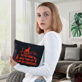 WZMPA Sorority Paraphernalia It\'s My Deltaversary Sorority Make up Bag Greek Sorority Gift Sorority Sisters Paraphernalia (Deltaversary-BL)