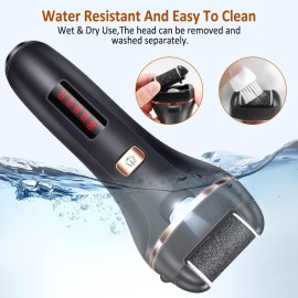 Electric Callus Remover for Feet,Rechargeable Foot File Hard Skin Remover,Waterproof 14 in1 Professional Pedicure Kit for Cracked Heels &Dead Skin,with 9 Roller Heads 2 Speed, Battery Display Electric Callus Remover for Feet,Rechargeable Foot File Hard Skin Remover,Waterproof 14 in1 Professional Pedicure Kit for Cracked Heels &Dead Skin,with 9 Roller Heads 2 Speed, Battery Display