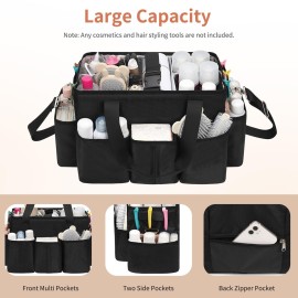 onemoky Hairstylist Traveling Bag, Extra Large Hair Tools Travel Bag, Hair Tool Organizer with Adjustable Dividers and Multi Pockets, Professional Makeup Artist Bag, Hairstylist Must Have