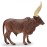 Gemini&Genius Longhorn Cow Farm Animal Toy - Realistic and Durable Bull Ox Toy for Kids Boys and Girls - Cake Topper and Collection