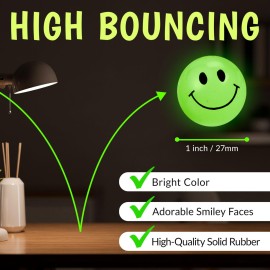 Playbees Glow in The Dark Bouncy Balls Bulk for Kids 144 Pack Super Bouncy Small Balls 1 inch for Kids Vending Machines Goodie Bag Stuffers for Boys and Girls