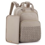 mommore Diaper Bag Backpack Large Baby Bag for Boys Girls Quilted Travel Diaper Backpack with Changing Pad, Stroller Straps