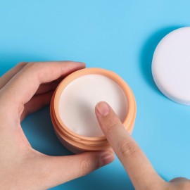 Kuangre Travel Containers for Toiletries, Silicone Cream Jars BPA-Free, Leak-proof 2oz Travel Size Containers, Portable Size Silicone Jars with Lid for Cosmetic Face Hand Body Cream (4 Pack)