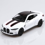 TOKAXI 1/36 Scale BMW M4 CSL Diecast Model Cars,Pull Back Vehicles BMW M4 Toy Cars,Cars Gifts for Boys Girls (White)