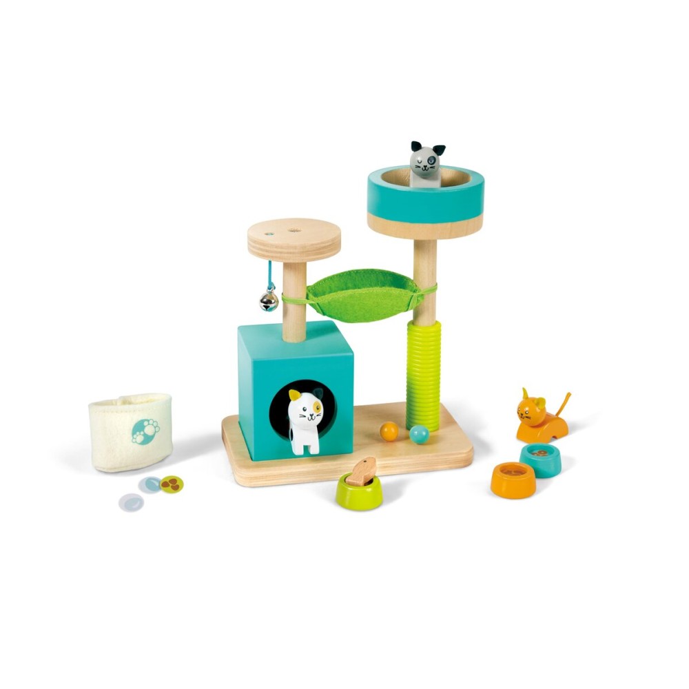 Hape Cute Kitten House Toy Set, Wooden Toys, Dollhouse Accessories