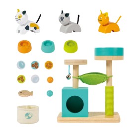 Hape Cute Kitten House Toy Set, Wooden Toys, Dollhouse Accessories