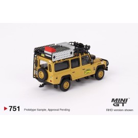 True Scale Miniatures Model Car Compatible with Land Rover Defender 110 1989 Camel Trophy Amazon Team Japan 1/64 Diecast Model Car Mini GT MGT00751