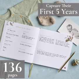 Baby Memory Book New Mom Gift - Baby Scrapbook Record Book & Photo Album - Gift for Newborns Baby Boy & Girl, Great For Baby Showers (Woodland)
