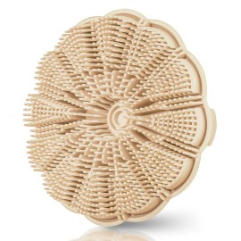 MTDLYICE Silicone Body Scrubber, Shower Brush Exfoliating Skin Silicone Scrubber, Foaming Deep Cleaning, Durable, Suitable for All Skin (White)