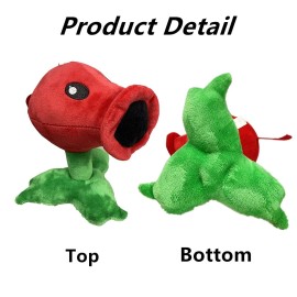 Suyudian 3 PCS PVZ Plant and Zombies Plush Plants Sets 1 2 Stuffed Soft Toys Classic Pea, Ice Pea, Fire Pea PVZ Figure Doll, Great Gifts for Boys and Girls