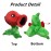 Suyudian 3 PCS PVZ Plant and Zombies Plush Plants Sets 1 2 Stuffed Soft Toys Classic Pea, Ice Pea, Fire Pea PVZ Figure Doll, Great Gifts for Boys and Girls