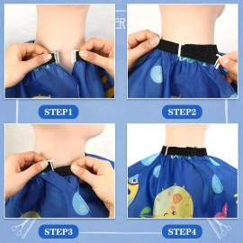 FEBSNOW 3 Pack Kids Hair Cutting Cape Professional Hairdressing Salon Cape for Children Salon Barber Styling Coloring Hair Hair Cutting Cape Accessories3 Style