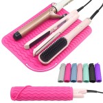 Suafrnut Plus Size Silicone Heat Resistant Mat, Portable Travel Hot Tools Pad Cover for Curling Iron, Flat Iron, Hair Straightener and Other Hair Styling Tools(12.0 x 9.0)