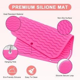 Suafrnut Plus Size Silicone Heat Resistant Mat, Portable Travel Hot Tools Pad Cover for Curling Iron, Flat Iron, Hair Straightener and Other Hair Styling Tools(12.0 x 9.0) Suafrnut Plus Size Silicone Heat Resistant Mat, Portable Travel Hot Tools Pad Cover for Curling Iron, Flat Iron, Hair Straightener and Other Hair Styling Tools(12.0 x 9.0)