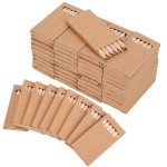 50 Boxes Mini Drawing Colored Pencils, 3.5 Inch Mini 6 Colors Coloring Pencils Short Wooden Pre-Sharpened Log Pencils for Kids Classroom Painting Writing Supplies for Children Paint Class School