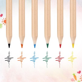 50 Boxes Mini Drawing Colored Pencils, 3.5 Inch Mini 6 Colors Coloring Pencils Short Wooden Pre-Sharpened Log Pencils for Kids Classroom Painting Writing Supplies for Children Paint Class School