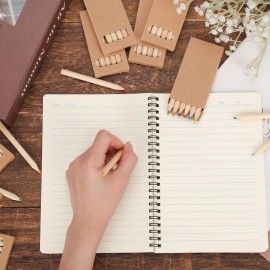 50 Boxes Mini Drawing Colored Pencils, 3.5 Inch Mini 6 Colors Coloring Pencils Short Wooden Pre-Sharpened Log Pencils for Kids Classroom Painting Writing Supplies for Children Paint Class School