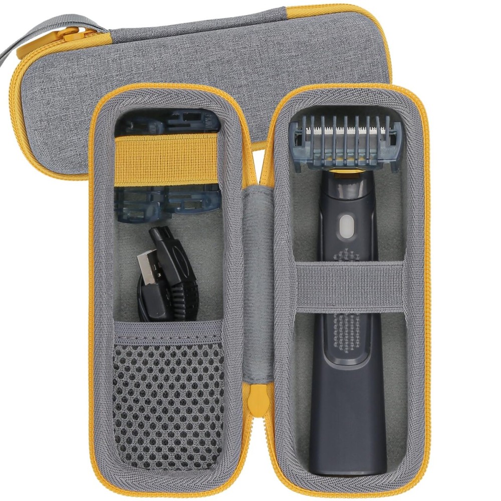 Aenllosi Hard Case Compatible with Microtouch Solo Titanium, Microtouch Beard & Body Razor Organizer (Case Only)