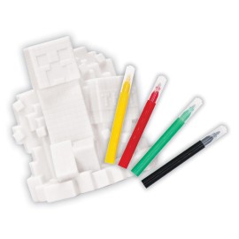 Tara Toys Minecraft Design A Vinyl DIY Coloring Craft for Kids with Washable Markers Decorate Your Own Minecraft Figure Creative Activity for Ages 4+