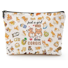 NONETH Corgi Gifts for Corgi Lovers, Corgi Makeup Bag Gifts for Women, Girls Dog Lovers Gift, Corgi Themed Cosmetic Bag Gifts for Dog Lovers NONETH Corgi Gifts for Corgi Lovers, Corgi Makeup Bag Gifts for Women, Girls Dog Lovers Gift, Corgi Themed Cosmetic Bag Gifts for Dog Lovers