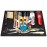 BarberTop 11.81x17.72 Anti-Slip Flexible Rubber Barber Mat for Stations, Scissors, Salon Tools, Countertop Protection, Sink Mat, Beauty Salon Station Pad (Black+Blue)