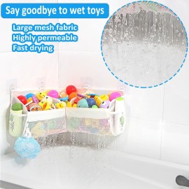 KPH bath toy storage Say goodbye to the chaos of bath toys -3 compartments for bath toy holders keep your bathtub tidy, and bath toy organizers keep children\'s bath toys organized!
