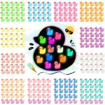 Rachan130 Pcs Luminous Mini Resin Ducks Glow in The Dark Tiny Duck Figurines for Miniature Landscape Garden Aquarium Potted Home Prank Game Dollhouse Decor Office Decompression