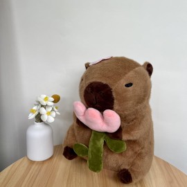 Arkdorz Cute Capybara Plush with Rose,12inch Kawaii Capybara Stuffed Animal Soft Stuffed Capybara Toy Birthday for Kids (Rose Capybara) Arkdorz Cute Capybara Plush with Rose,12inch Kawaii Capybara Stuffed Animal Soft Stuffed Capybara Toy Birthday for Kids (Rose Capybara)