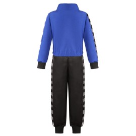 SIZGAROOT Kids Race Car Driver Costume Toddler Boys Race Car Driver Halloween Costume (Blue, 7-8 Years)