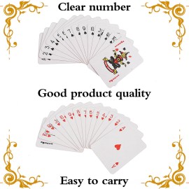 AHQiZFX 3 Decks Mini Playing Cards, Small Playing Cards Tiny Cards Deck Miniature Traveling Poker Deck Cards Great Novelty Gift for Party Game Supply 2 x 1.5 Inch(Red)