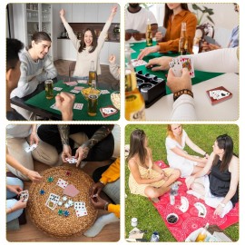 AHQiZFX 3 Decks Mini Playing Cards, Small Playing Cards Tiny Cards Deck Miniature Traveling Poker Deck Cards Great Novelty Gift for Party Game Supply 2 x 1.5 Inch(Red)