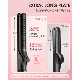 Airflow Styler Curling Iron 1 Inch Extral Long Plate, Dual Voltage Hair Straightener and Curler 2 in 1 for All Hair,Travel Flat Iron Hair Curler Ceramic Airflow Styler Curling Iron 1 Inch Extral Long Plate, Dual Voltage Hair Straightener and Curler 2 in 1 for All Hair,Travel Flat Iron Hair Curler Ceramic