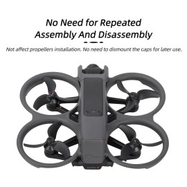 Motor Cover for DJI Avata 2, 4Pcs Aluminum Alloy Dustproof Waterproof Protective Motor Cover Cap for DJI Avata 2 Drone Motor Cover,for DJI Avata 2 Drone Accessories (Black)