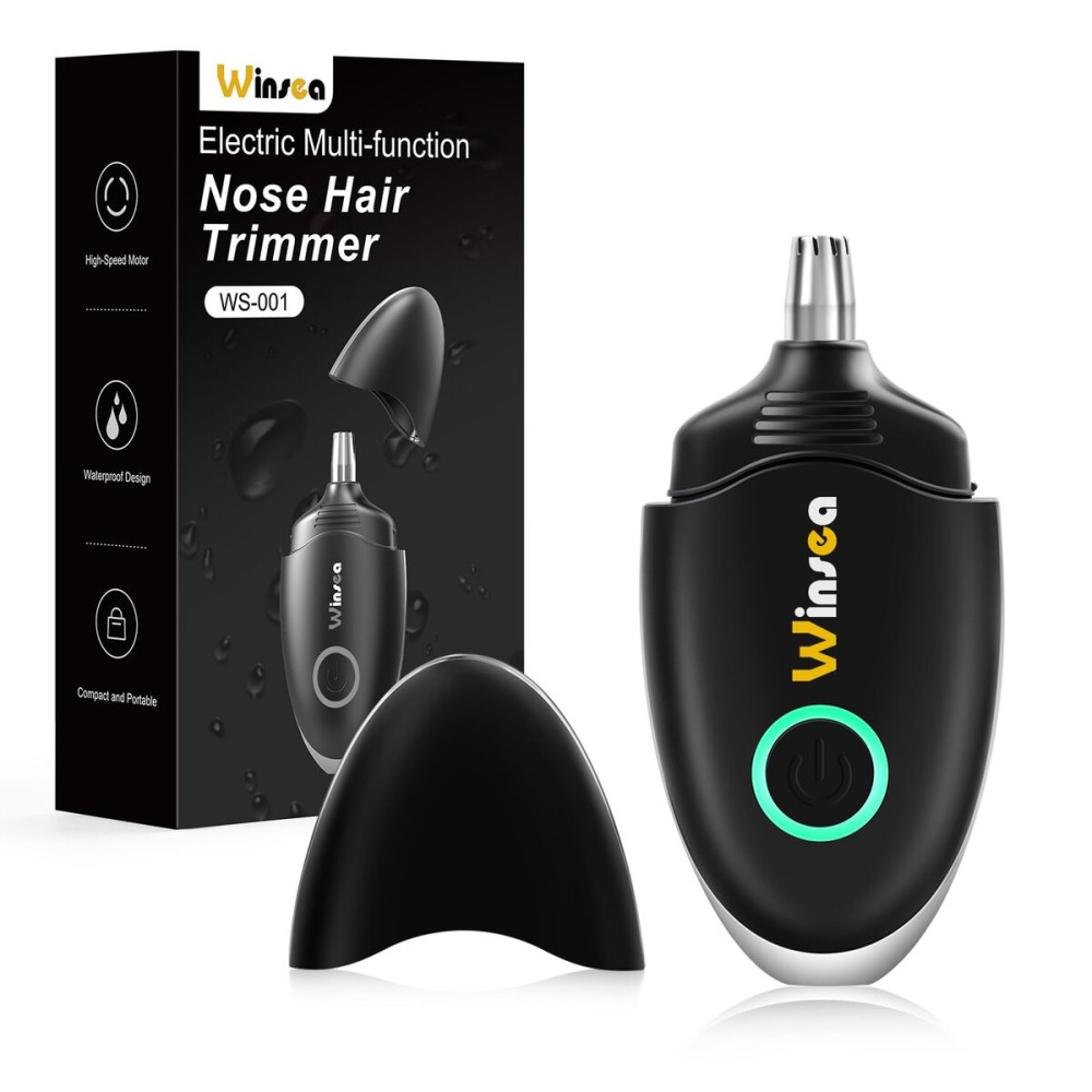 Winsea Ear and Nose Hair Trimmer for Men and Women - Travel Trimmer, High-Precision Nose Shaver, USB Rechargeable, Waterproof, Safe & Quiet Operation, Portable Ear Hair Remover Design