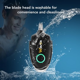 Winsea Ear and Nose Hair Trimmer for Men and Women - Travel Trimmer, High-Precision Nose Shaver, USB Rechargeable, Waterproof, Safe & Quiet Operation, Portable Ear Hair Remover Design