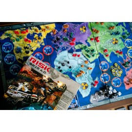 Renegade Game Studios: Risk 2210 A.D. - Risk Gameplay, New Twists, Mechs, Underwater & Moon Locations, Commanders, Ages 10+, 2-5 Players, 240 Min, Upadated with New Graphics and Rules