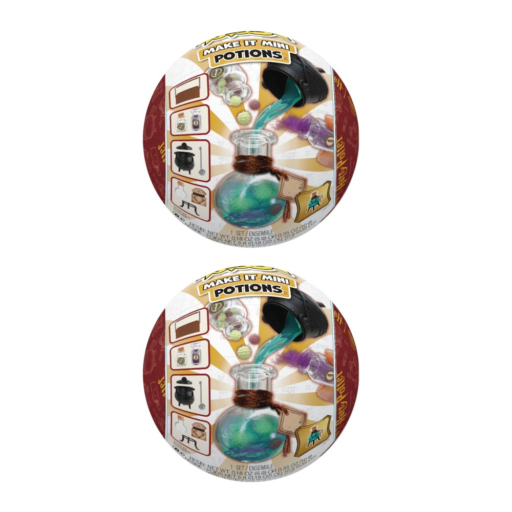 MGA\'s Miniverse Make It Mini Potions Harry Potter (2 Pack) Mini Collectibles, Blind Packaging, DIY, Resin Play, Replica Potions, NOT Edible, Collectors, 8+