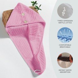 MaopaoBeauty Microfiber Waffle Weave Hair Towel Hair Wrap Towel for Women and Girls Quick Dry Super Absorbent Hair Towels for Long, Curly & Thick Hair MaopaoBeauty Microfiber Waffle Weave Hair Towel Hair Wrap Towel for Women and Girls Quick Dry Super Absorbent Hair Towels for Long, Curly & Thick Hair