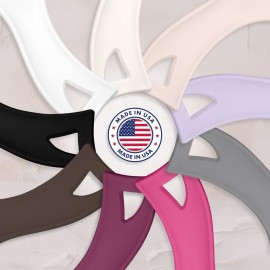 Zadro Salon Professional Extra Large Hand Mirror with Handle, 10 W x 19 L, Multi-Purpose Oval Handheld Mirror with New Distortion-Free Reflection (1, White, Large (Pack of 1))