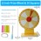 Tsnwinme 12-Inch Yellow Prize Wheel with 10 Colorful Slots for Engaging Carnival Games & Trade Shows - Dry Erase Marker & Eraser, Stickers, Double-Sided Tape Included - Easy Assembly