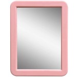 PTY Magnetic Real Glass Mirror for School or Gym Locker, 5 x 7 - Locker Accessory - Small Makeup Mirror for Fridge, Toolbox, Office Cabinet, Workshop (Cotton Candy)