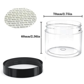 50 Pieces 4oz Plastic Jars with Lids Clear Round Cosmetic Container Empty Storage Jars for Makeup,Jewelry,Samples,Travel Storage