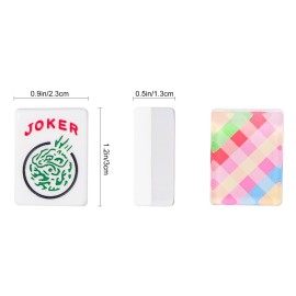 GUSTARIA Set of American Mahjong Tiles, 166 Premium Acrylic Tiles with Colorful Prints(1.2,Tiles Only Set)