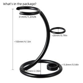 Chiclits Technology 2 in1 Holder for Men Shaving Tool Compact Curved Shaving Brush Manual Razor Stand Holders Beard Clean Shaver Stainless Steel