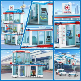 NEWABWN City Hospital STEM 3 in1 Building Sets